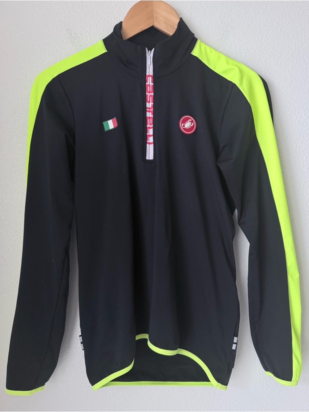 Castelli Men’s Thermal Performance Quarter Zip Cycling Jersey Size Large EUC